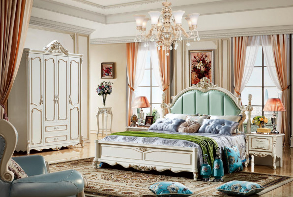 Kledingkast Wit Elegant Slaapkamerontwerp Klassieke Meubels Luxe