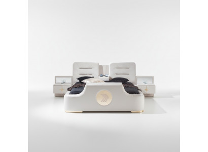 Tweepersoonsbed Bedden Modern Luxe Poef Multifunctioneel Bed Ontwerp Fluweel