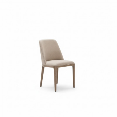 Luxe design gestoffeerde stoel stoelen zit eetkamer hout textiel fauteuil massief hout