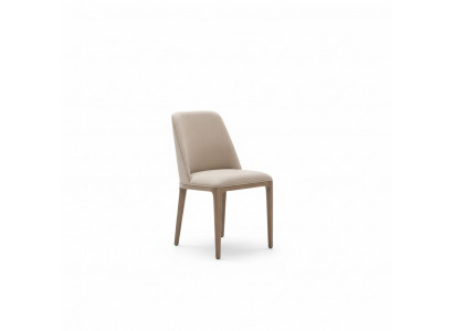 Luxe design gestoffeerde stoel stoelen zit eetkamer hout textiel fauteuil massief hout