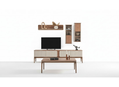 Sideboard tv Lowboard Kast Salontafel Woonkamer Modern Beige Hout