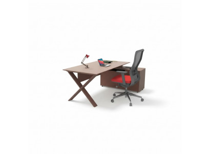 Schrijftafels Kantoor meubels Hoekbureau Werktafels Houten meubels Bruin