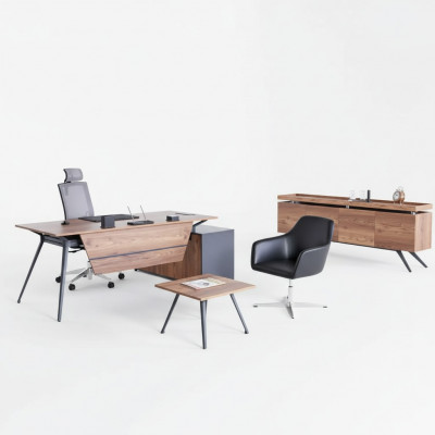 Bureau Salontafel Dressoir Kantoor Werkkamer Bruin Modern Hout