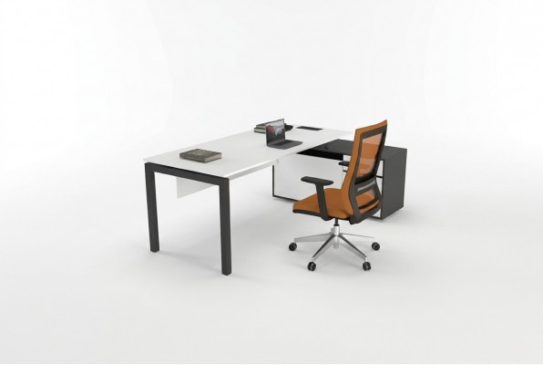 Witte werktafel computertafel kantoortafels houten meubels schrijfmeubels modern.