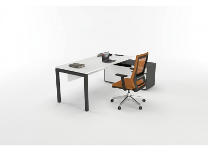 Witte werktafel computertafel kantoortafels houten meubels schrijfmeubels modern.