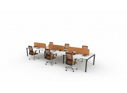Kantoormeubelen Werktafel voor 6 personen Kantoorinrichting Meubels Houten meubelen