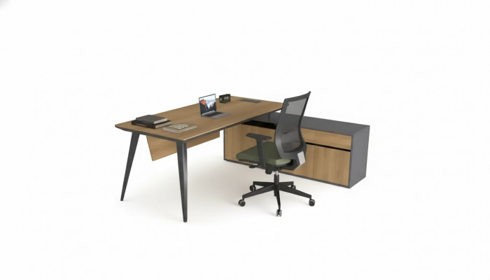 Hoekbureau Kantoor Tafel Bruin Groot Chef Tafels Bureau Meubels