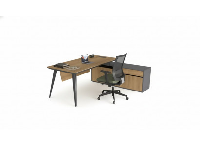 Hoekbureau Kantoor Tafel Bruin Groot Chef Tafels Bureau Meubels