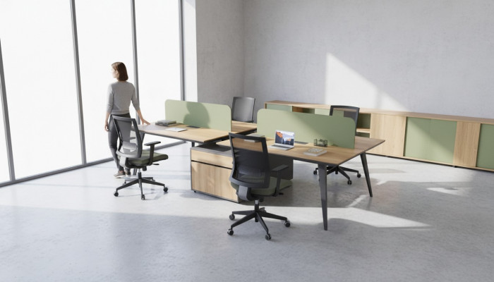 Bureautafel Werktafel Kantoor Groep voor 4 Personen Schrijftafels Schrijfmobilia