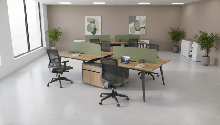 Bureautafel Werktafel Kantoor Groep voor 4 Personen Schrijftafels Schrijfmobilia