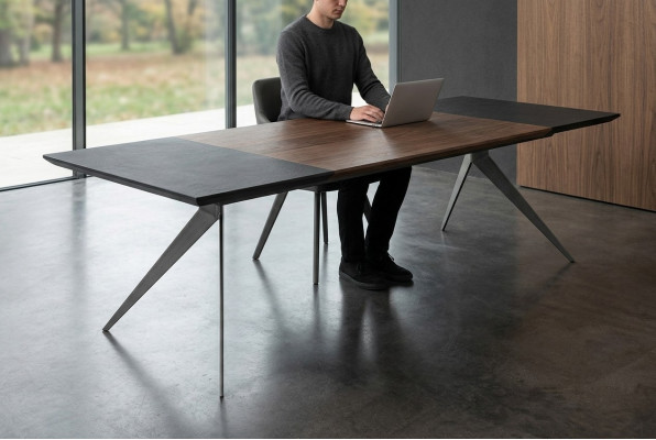 Grote vergadertafel Kantoor meubilair Vergadertafel Kantoor inrichting Bruin