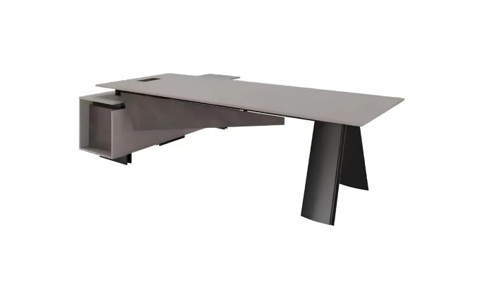Grijze kantoorinrichting bureau dressoir kantoormeubilair Modern Hout