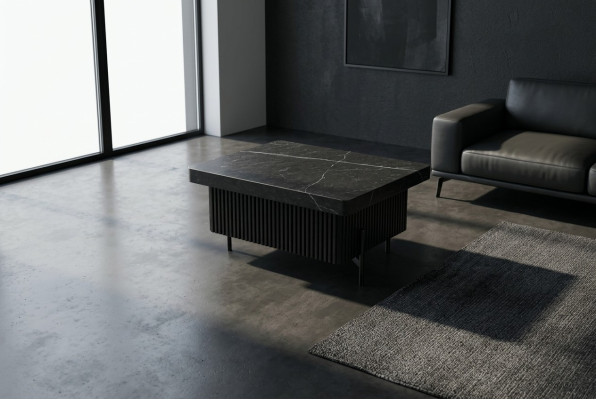 Zwarte kantoortafel salontafel kantoormeubeldesign tafels bijzettafels