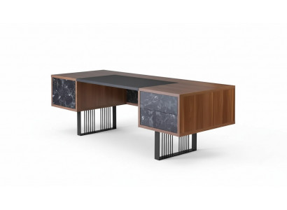 Massief houten bureau kantoormeubelen kantoorinrichting designmeubelen