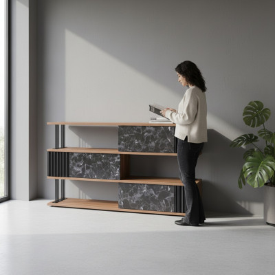 Archiefkast Planken Hout Ontwerp Nieuw Kast Kantoor Systeem Meubilair Inrichting