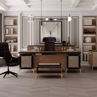 Moderne kantoormeubelen, dressoir, bureau, hoekbureau, ladekast.