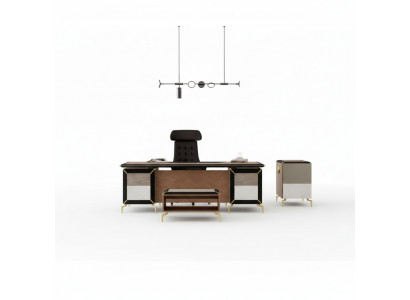 Moderne kantoormeubelen, dressoir, bureau, hoekbureau, ladekast.