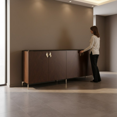 Sideboard Moderne kast Dressoir Kantoormeubelen Hout Metaal Meubels Luxe