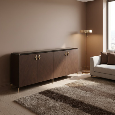 Sideboard Moderne kast Dressoir Kantoormeubelen Hout Metaal Meubels Luxe