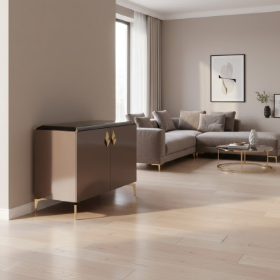 Beige luxe dressoir sideboard kantoormeubelkast designmeubels nieuw