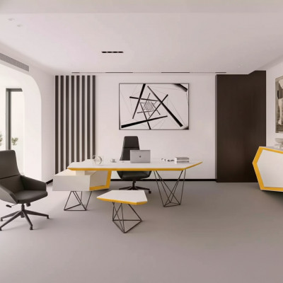 Werkkamer bureau Hoekbureau Salontafel Dressoir Modern Wit