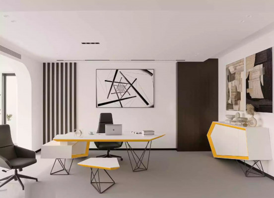 Hoekbureau Werk Schrijf Kantoor Tafel Luxe Designer Meubels Wit