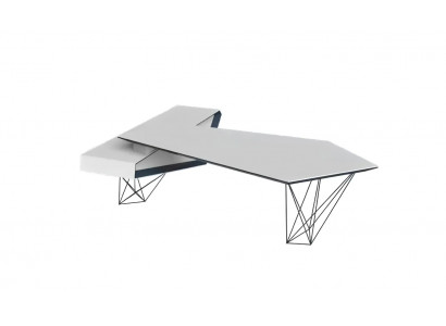 Hoekbureau Werk Schrijf Kantoor Tafel Luxe Designer Meubels Wit