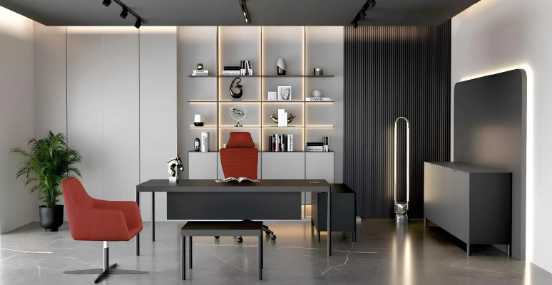 Hoekbureau Werk Schrijf Kantoor Tafel Luxe Klasse Designer Meubels Tafels