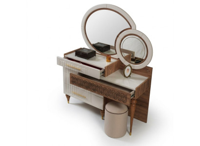 Slaapkamer set Commode met spiegel Houten meubelgroep Nieuw