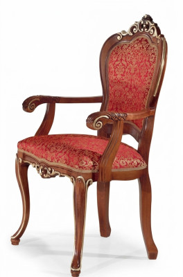 Klassieke stoelen Stoel ontwerper Houten eetkamerstoel Armstoel Luxe houten meubelen