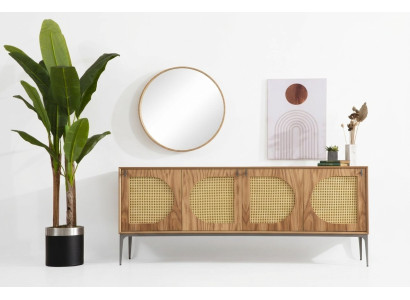 Sideboard met spiegel Dressoir Sideboards Houten kast Meubels Bruin Nieuw