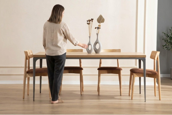 Eettafel Bruin Tafel Luxe Eetkamer Stijl Klassiek Modern Meubels Nieuw