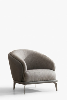 Fauteuil Eenpersoons Luxe 1 Zitbekleding Zitontwerp Grijs Zitstof Nieuw
