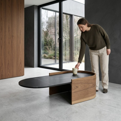 Salontafel Tafels Designer Bijzettafel Luxe Hout Woonkamertafel