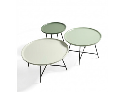 Salon tafel hout set 3 delig Koffietafel Designer Tafel Woonkamertafel