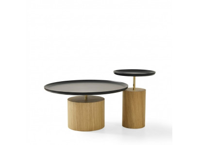 Salontafel Luxe Houten Design Tafel Bijzettafel Zwart Ronde Tafels Nieuw
