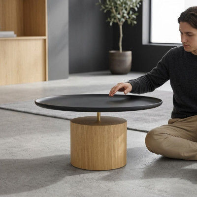 Salontafel Bijzettafel Tafels Houten Tafel Zwart Luxe Meubelen Hout Nieuw