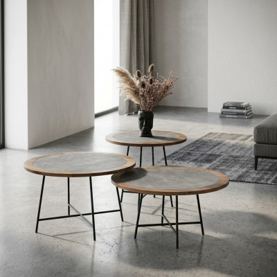 Salontafels Ontwerptafels Salontafel 3 delig Bijzettafel Luxe Tafel