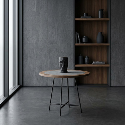 Salontafel Ontwerp Hout Rond Bruin Bijzettafel Woonkamer Tafels Nieuw