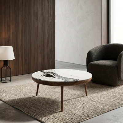 Luxe salontafel hout meubels moderne inrichting tafel bijzettafel nieuw