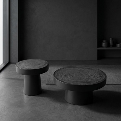 Salontafel Ronde Set 2 delig Bijzettafel Slaapkamer Tafels Design
