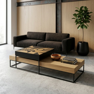 Salontafel Bruin Luxe Hout Woonkamer Design Koffietafel Meubels Nieuw