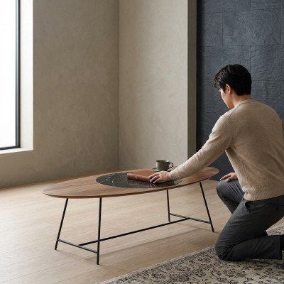 Salontafel Woonkamer Tafel Bruin Hout Koffietafel Design Meubilair Nieuw