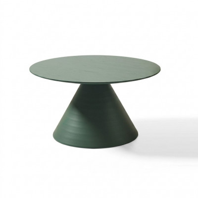Elegante ronde grijze salontafel in moderne stijl voor de woonkamer