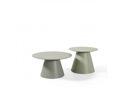 Ronde salontafelset 2-delig. Woonkamer houten bijzettafels Luxe stijl tafel
