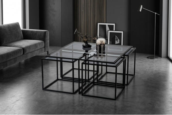 Koffietafel salontafel designertafel metalen woonkamertafel tafel