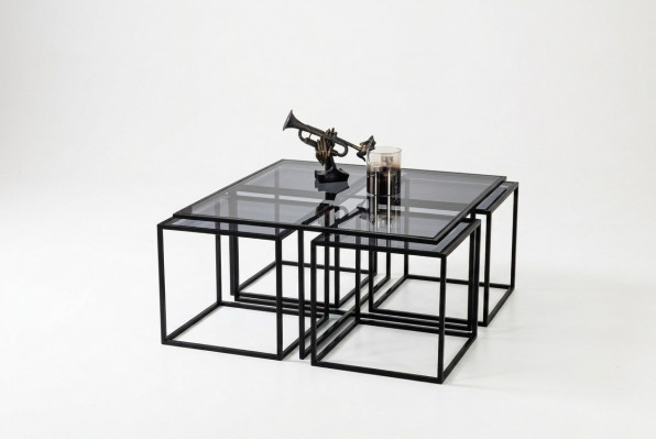 Koffietafel salontafel designertafel metalen woonkamertafel tafel
