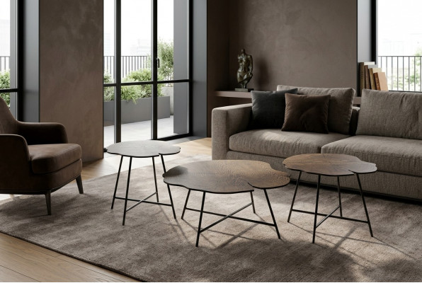 Salontafels Tafels Bijzettafels Woonkamer Set 3-delig Modern Luxe