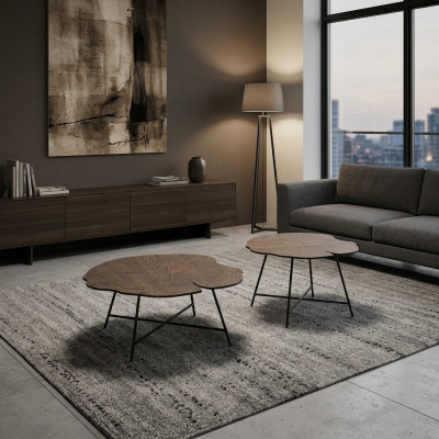 Set van twee luxe salontafels voor de woonkamer in moderne stijl