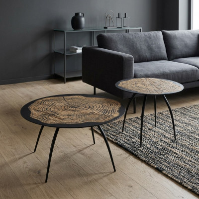 Luxe design salontafels zwart Ronde tafels Woonkamer Bijzettafel
